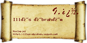 Illés Ábrahám névjegykártya